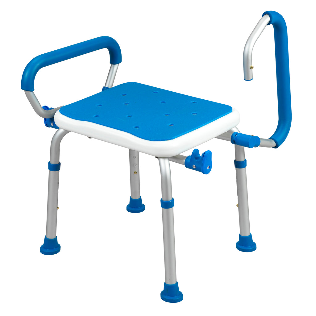 Padded Bath Safety Seat With Swing Away Arms