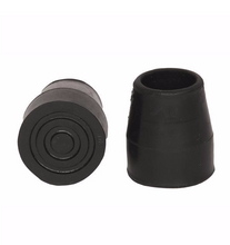 Load image into Gallery viewer, Black 1&quot; Diameter Replacement Cane Tips

