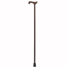 Load image into Gallery viewer, Female Light Brown Wood Derby Handle Cane
