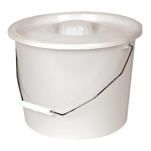 White Replacement Full Pail with Lid and Handle