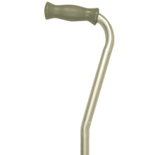 Load image into Gallery viewer, Silver Frost Adjustable Offset Handle Cane with Vinyl Grip Handle
