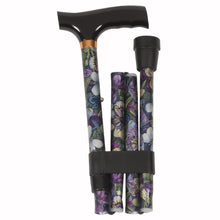Load image into Gallery viewer, Folded Butterfly Pattern Folding Adjustable Fritz Handle Cane

