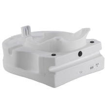 Load image into Gallery viewer, Bottom/Back of Molded Raised Toilet Seat with Tightening Lock
