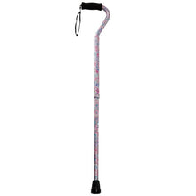 Load image into Gallery viewer, Adjustable Flower Garden Pattern Offset Handle Cane
