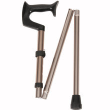 Load image into Gallery viewer, Medium Grip Bronze Folding Adjustable Orthopaedic Handle Cane
