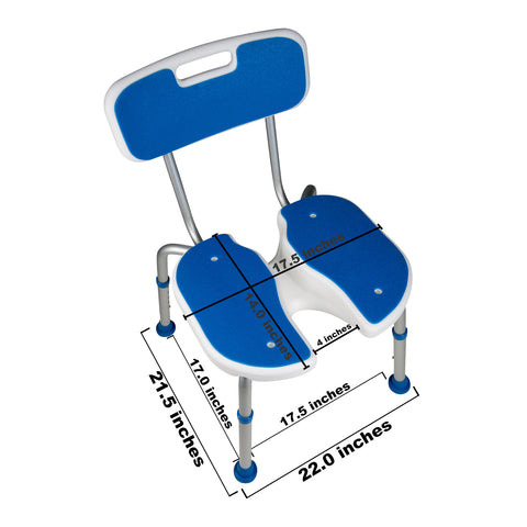7105 Foam Padded Bath Shower Safety Seat with Hygienic Cutout and Ba PCPMedical