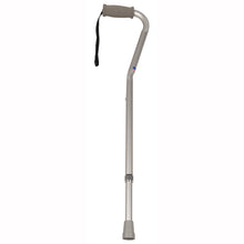 Load image into Gallery viewer, Silver Frost Adjustable Offset Handle Cane with Soft Grip and Wrist Strap
