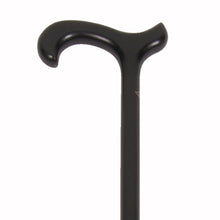 Load image into Gallery viewer, Close-up on Female Black Beechwood Derby Handle Cane Handle
