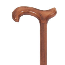 Load image into Gallery viewer, Close-up on Male Ramin Wood Derby Handle Cane Handle
