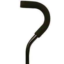 Load image into Gallery viewer, Close-up on Black Adjustable Classic Offset Handle Cane Handle
