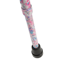 Load image into Gallery viewer, Close-up On Adjustable Flower Garden Pattern Offset Handle Cane Tip
