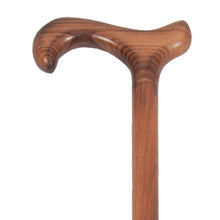 Load image into Gallery viewer, Close-up on Female Ramin Wood Derby Handle Cane Handle
