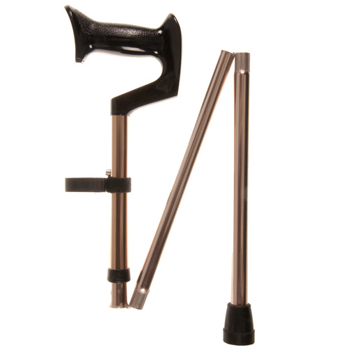 Large Grip Bronze Folding Adjustable Orthopaedic Handle Cane
