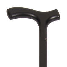 Load image into Gallery viewer, Close-up On Black Beechwood Medium Grip Wood Fritz Handle Cane Handle
