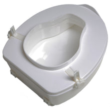Load image into Gallery viewer, Side/Bottom 4&quot; Molded Raised Toilet Seat with Lid
