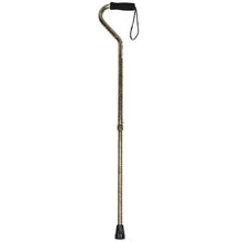 Load image into Gallery viewer, Close-up On Adjustable Cheetah Pattern Offset Handle Cane Handle
