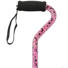 Load image into Gallery viewer, Close-up On Adjustable Pink Camo Pattern Offset Handle Cane Handle

