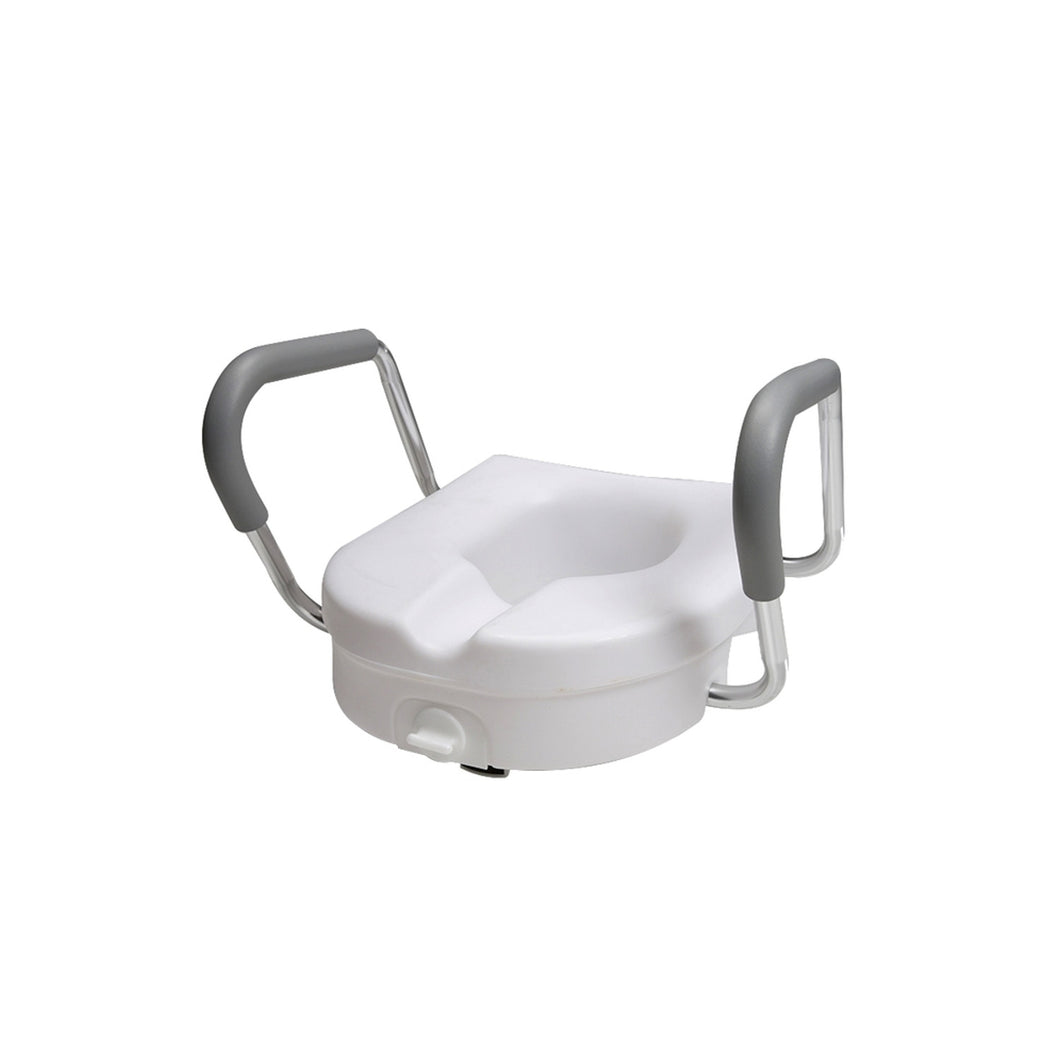 Molded Toilet Seat Riser with Arm Rests