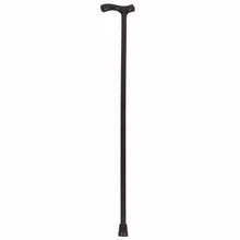 Load image into Gallery viewer, Black Beechwood Large Grip Wood Fritz Handle Cane
