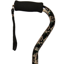 Load image into Gallery viewer, Close-up On Adjustable Hunter Camouflage Pattern Offset Handle Cane Handle
