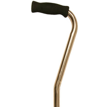 Load image into Gallery viewer, Bronze Adjustable Offset Handle Cane with Soft Grip Handle Close Up
