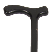 Load image into Gallery viewer, Close-up On Black Beechwood Large Grip Wood Fritz Handle Cane Handle
