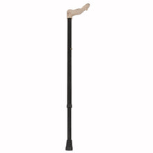Load image into Gallery viewer, Left Hand Black Adjustable Molded Palm Grip Handle Cane
