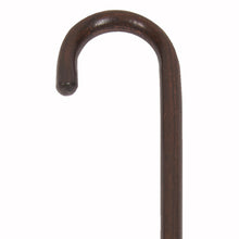 Load image into Gallery viewer, Close-up on 7/8&quot; Walnut Wood Round Handle Cane Handle
