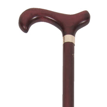 Load image into Gallery viewer, Close-up on Female Cherrywood Derby Handle Cane Handle
