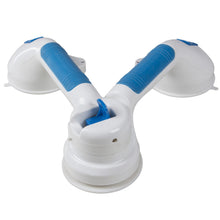 Load image into Gallery viewer, Lower Angle of Multi-Position Suction Grab Bar with Red and Green Safety Indicators
