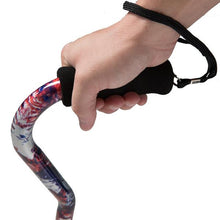 Load image into Gallery viewer, Close-up On Hand Clutching Adjustable Cat Pattern Offset Handle Cane Handle

