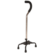 Load image into Gallery viewer, Bronze Adjustable Quad Cane with a Large Base
