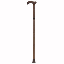 Load image into Gallery viewer, Brown Folding Adjustable Derby Handle Cane
